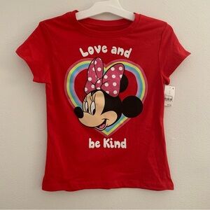 Minnie Mouse Love and be kind girls size medium t-shirt